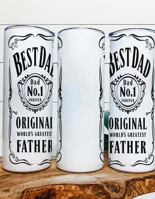 Load image into Gallery viewer, Best Dad|Skinny Tumbler|Optional Bluetooth Speaker| Speaker Color Varies by Rowdy Ridge Co
