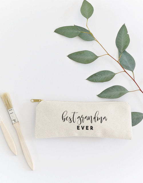 Load image into Gallery viewer, Best Grandma Ever Cotton Canvas Pencil Case and Travel Pouch by The Cotton &amp; Canvas Co.
