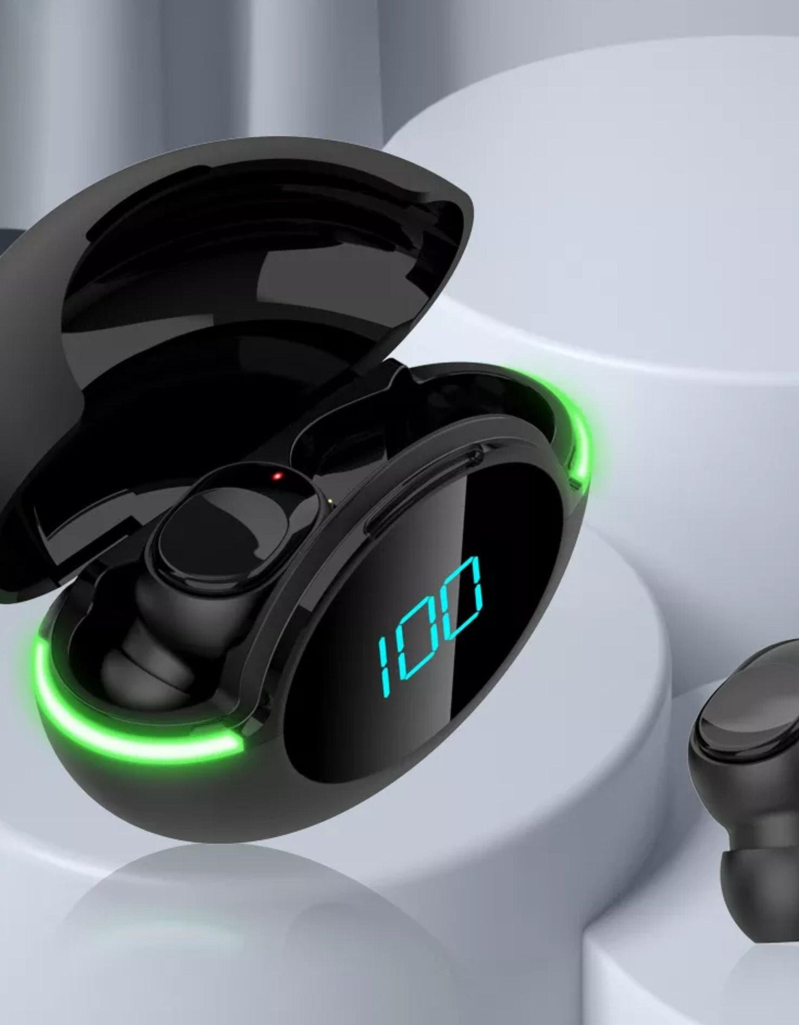 BestBuds TWS Earbuds w/ Wireless Digital Display Charging Case