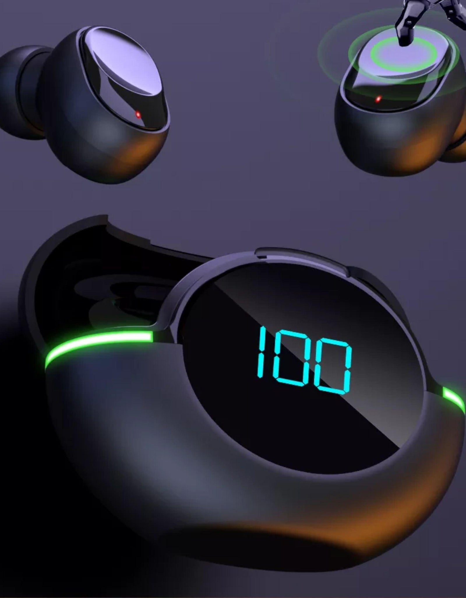 BestBuds TWS Earbuds w/ Wireless Digital Display Charging Case