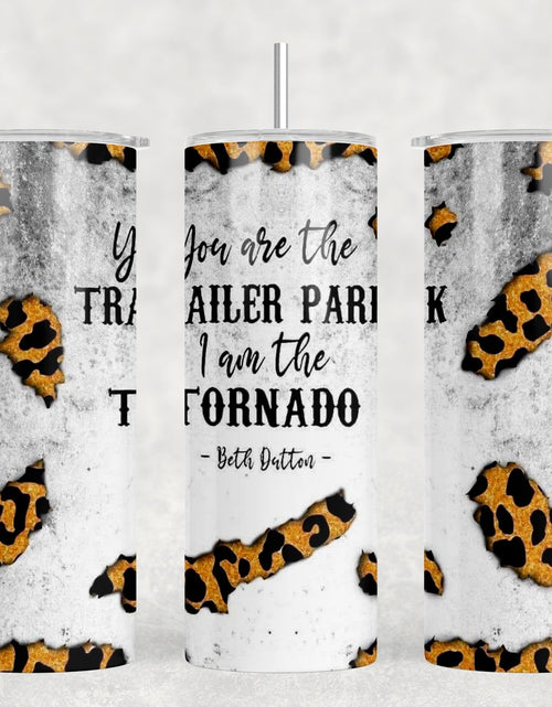 Load image into Gallery viewer, Beth Dutton trailer Park|Skinny Tumbler|Optional Bluetooth Speaker| Speaker Color Varies by Rowdy Ridge Co
