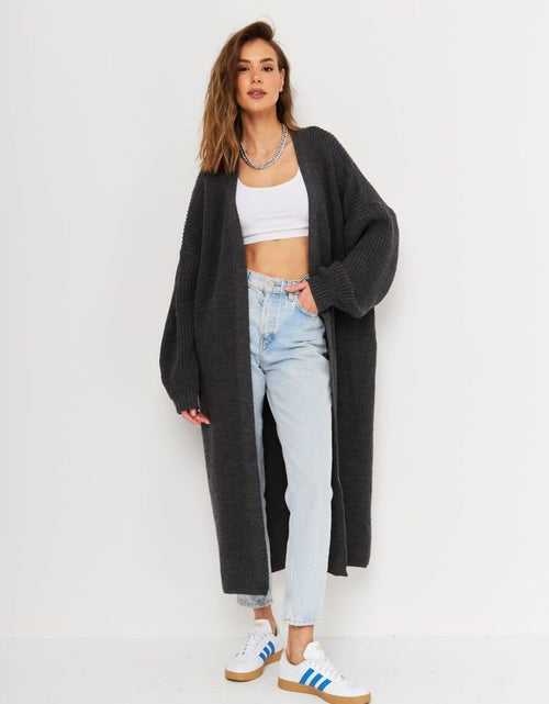 Load image into Gallery viewer, Open Front Long Sleeve Longline Cardigan

