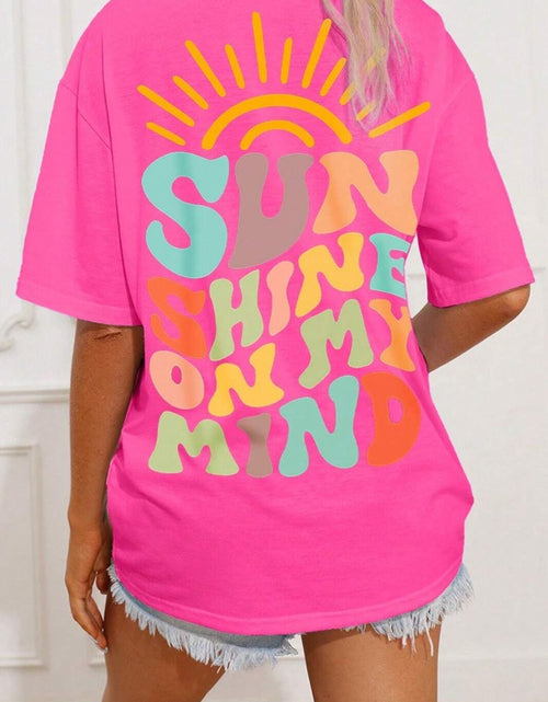 Load image into Gallery viewer, SUN SHINE ON MY MIND Round Neck T-Shirt
