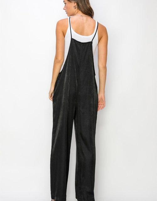 Load image into Gallery viewer, HYFVE Half Button Sleeveless Straight Jumpsuit
