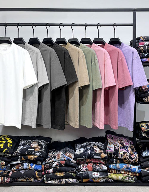 Load image into Gallery viewer, Men's Full Size Round Neck Washed T-Shirt Plus Size
