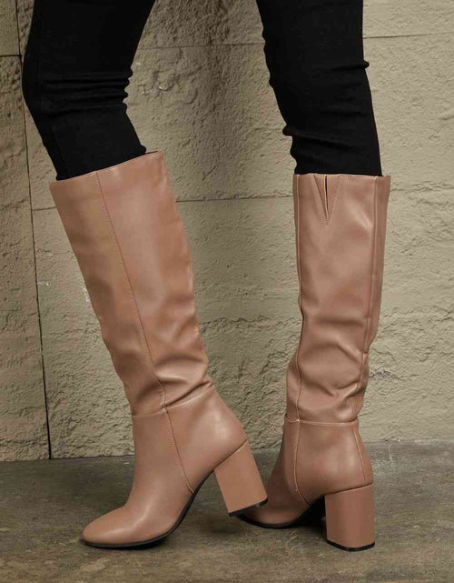 Load image into Gallery viewer, East Lion Corp Block Heel Knee High Boots
