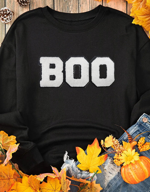 Load image into Gallery viewer, BOO Round Neck Long Sleeve Sweatshirt
