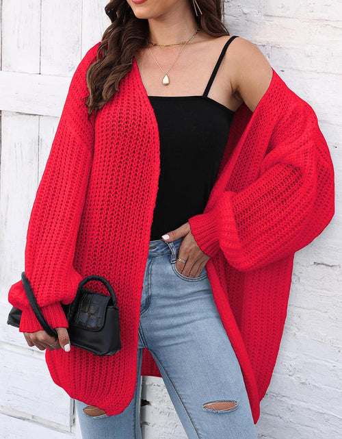 Load image into Gallery viewer, Open Front Dropped Shoulder Longline Cardigan
