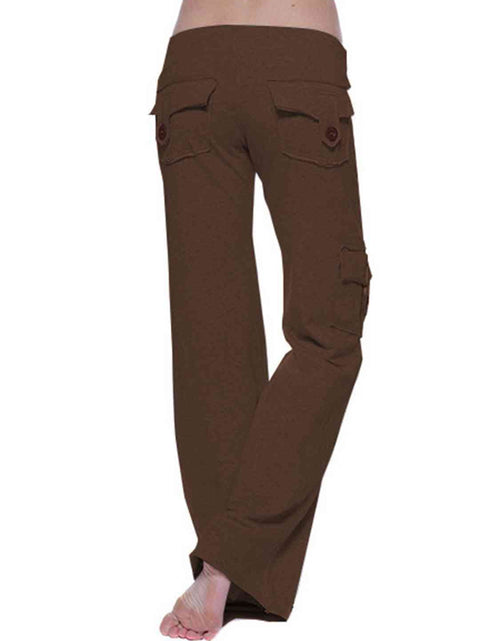 Load image into Gallery viewer, Mid Waist Pants with Pockets
