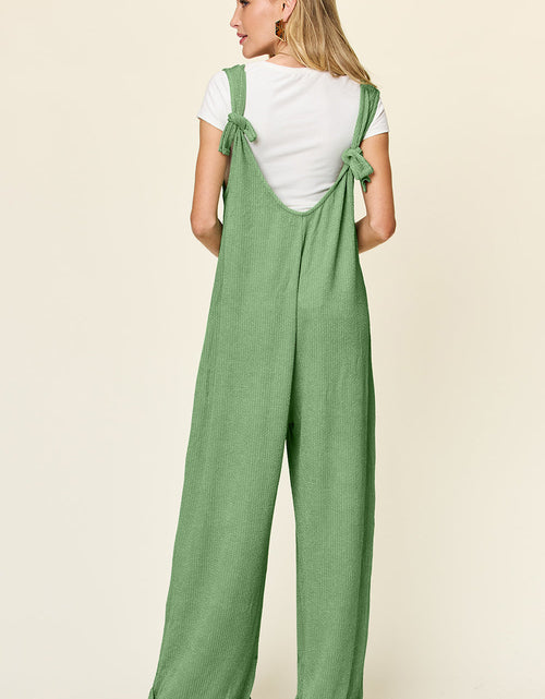 Load image into Gallery viewer, Double Take Full Size Texture Sleeveless Wide Leg Jumpsuit
