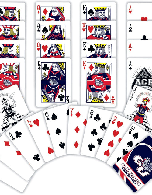 Load image into Gallery viewer, Gonzaga Bulldogs Playing Cards - 54 Card Deck by MasterPieces Puzzle Company INC
