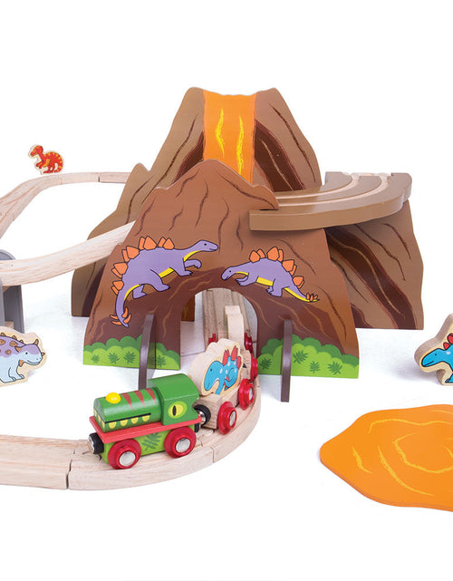 Load image into Gallery viewer, Dinosaur Railway Set by Bigjigs Toys US
