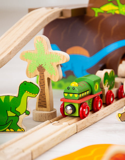 Load image into Gallery viewer, Dinosaur Railway Set by Bigjigs Toys US
