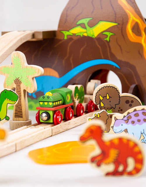 Load image into Gallery viewer, Dinosaur Railway Set by Bigjigs Toys US
