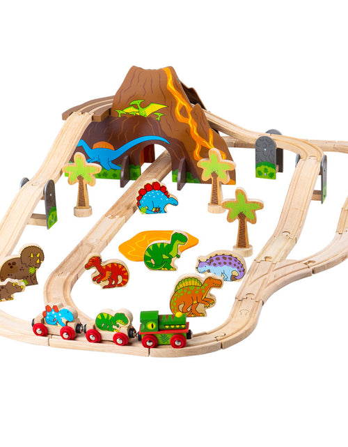 Load image into Gallery viewer, Dinosaur Railway Set by Bigjigs Toys US
