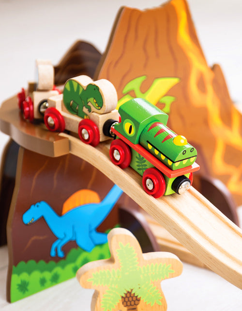 Load image into Gallery viewer, Dinosaur Railway Set by Bigjigs Toys US
