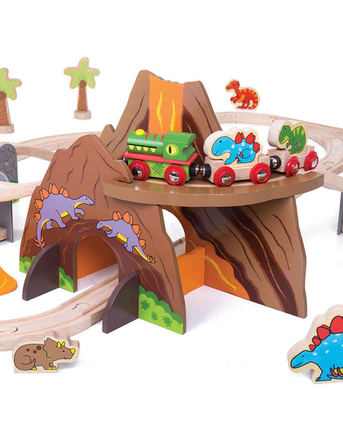 Load image into Gallery viewer, Dinosaur Railway Set by Bigjigs Toys US
