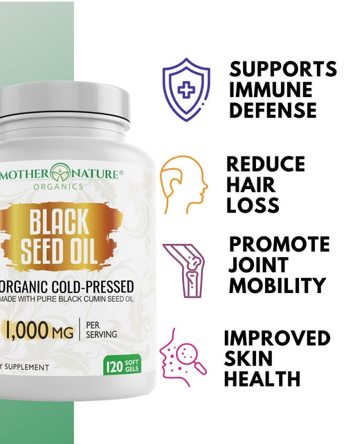 Load image into Gallery viewer, Black Seed Oil Capsules 1,000mg (Softgel) by Mother Nature Organics
