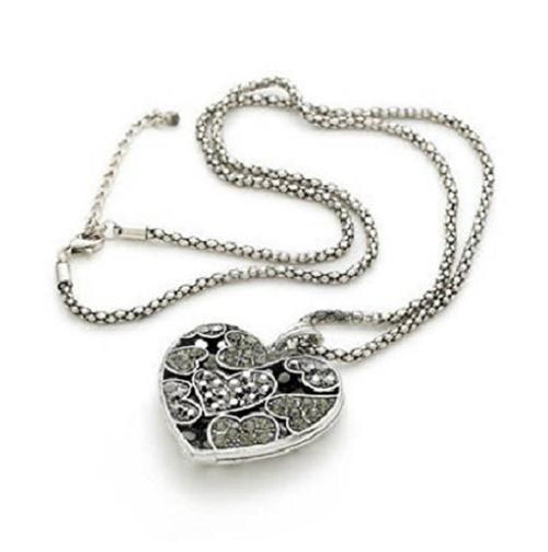 Load image into Gallery viewer, Silver Tone 'Dream Heart' Crystal Pendant by Liberty Charms USA
