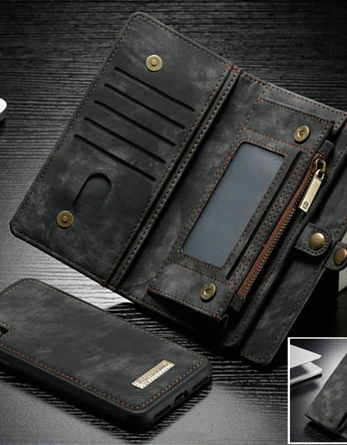 Load image into Gallery viewer, Luxury Leather Wallet with 11 Card Holders And Detachable Phone Case for Samsung Note 10 Plus A20 A50 A70 A80 S9 S8 Note 9 by Js House
