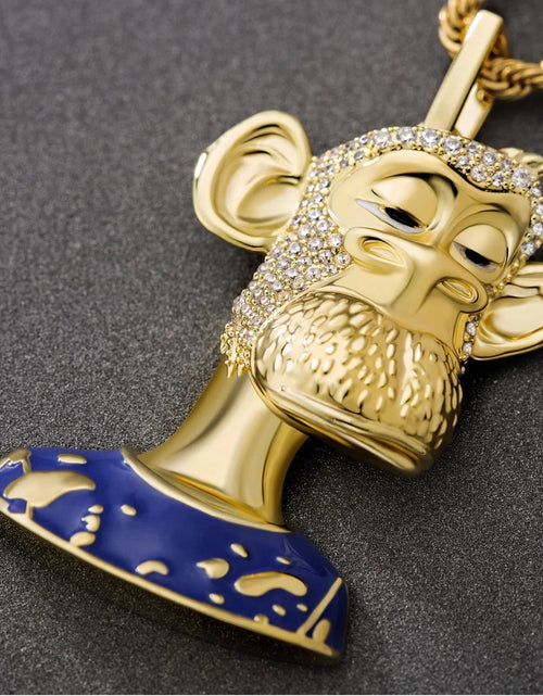 Load image into Gallery viewer, Bling Proud X Bored Ape NFT Pendant with Iced Hair by Bling Proud | Urban Jewelry Online Store
