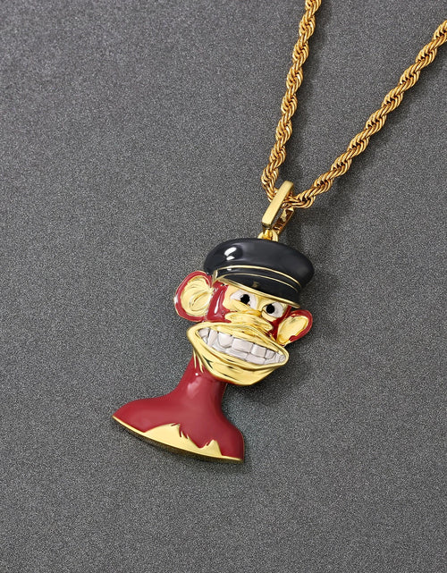 Load image into Gallery viewer, Bling Proud X Bored Ape NFT Pendant with Platinum Teeth by Bling Proud | Urban Jewelry Online Store
