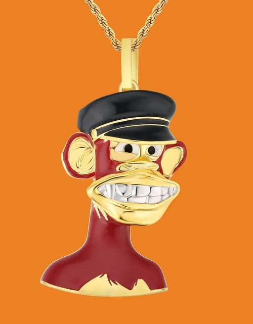 Load image into Gallery viewer, Bling Proud X Bored Ape NFT Pendant with Platinum Teeth by Bling Proud | Urban Jewelry Online Store
