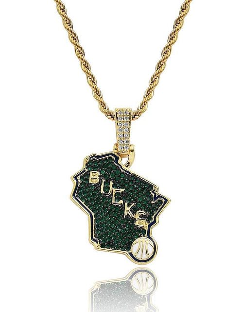 Load image into Gallery viewer, Bling Proud X NBA Milwaukee Bucks Pendant by Bling Proud | Urban Jewelry Online Store
