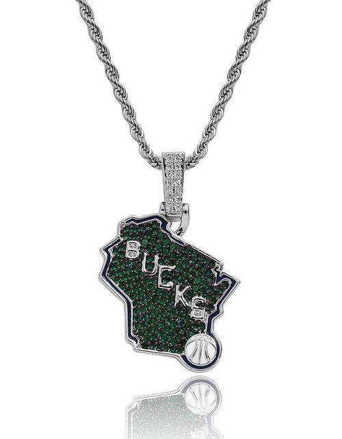 Load image into Gallery viewer, Bling Proud X NBA Milwaukee Bucks Pendant by Bling Proud | Urban Jewelry Online Store
