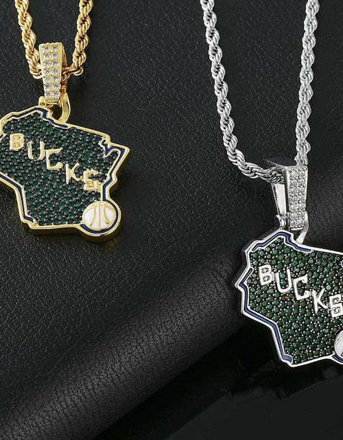 Load image into Gallery viewer, Bling Proud X NBA Milwaukee Bucks Pendant by Bling Proud | Urban Jewelry Online Store
