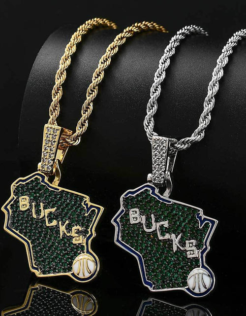 Load image into Gallery viewer, Bling Proud X NBA Milwaukee Bucks Pendant by Bling Proud | Urban Jewelry Online Store
