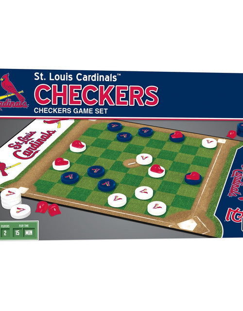 Load image into Gallery viewer, St. Louis Cardinals Checkers Board Game by MasterPieces Puzzle Company INC
