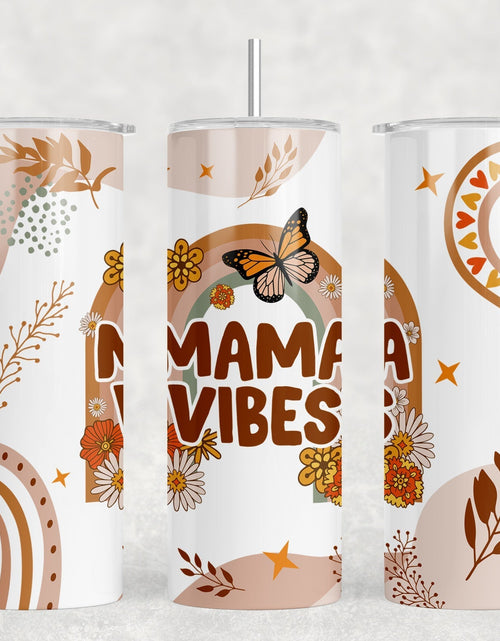 Load image into Gallery viewer, Boho Mama Vibes|Skinny Tumbler|Optional Bluetooth Speaker| Speaker Color Varies by Rowdy Ridge Co
