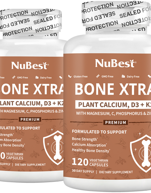 Load image into Gallery viewer, Bone Xtra, Plant-Based Formula for Teens &amp; Adults, 120 Vegan Capsules by NuBest Nutrition®
