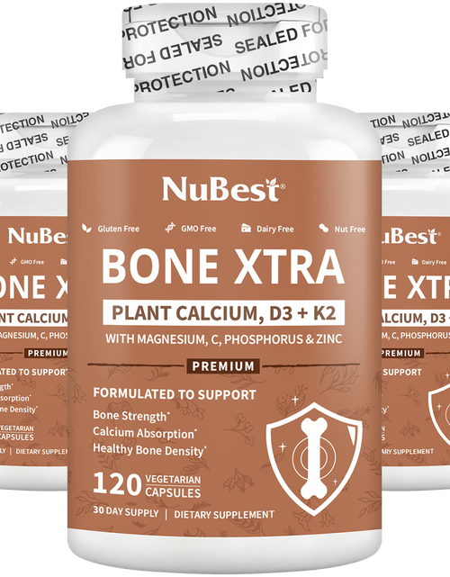 Load image into Gallery viewer, Bone Xtra, Plant-Based Formula for Teens &amp; Adults, 120 Vegan Capsules by NuBest Nutrition®
