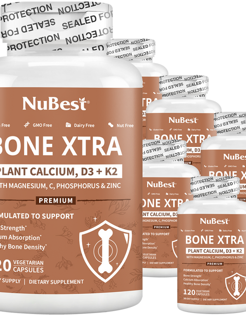 Load image into Gallery viewer, Bone Xtra, Plant-Based Formula for Teens &amp; Adults, 120 Vegan Capsules by NuBest Nutrition®
