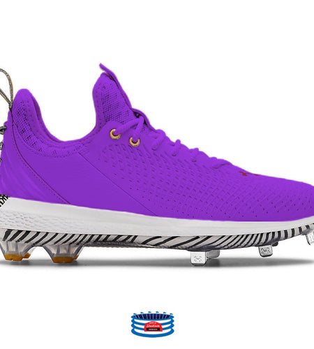 "Bright Purple" Under Armour Harper 5 Cleats by Stadium Custom Kicks