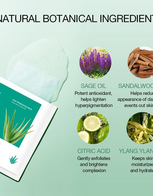 Load image into Gallery viewer, Aloe Brightening Mask (Box of 5) by ALODERMA
