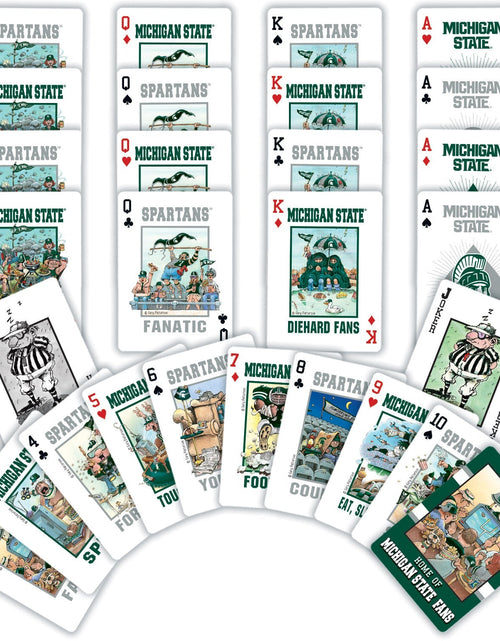 Load image into Gallery viewer, Michigan State Spartans Fan Deck Playing Cards - 54 Card Deck by MasterPieces Puzzle Company INC
