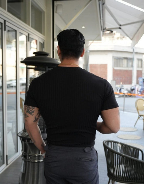 Load image into Gallery viewer, Men's Plus Size Round Neck Short Sleeve T-Shirt

