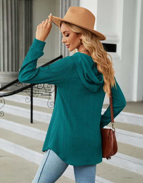 Load image into Gallery viewer, Long Sleeve Hooded Blouse
