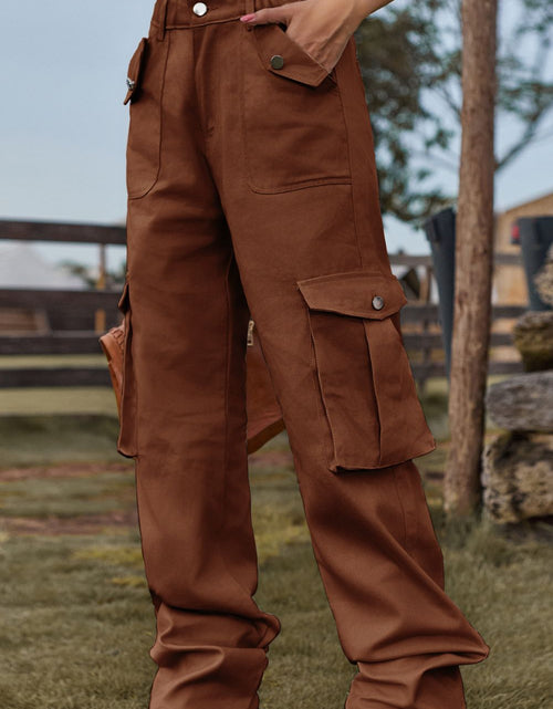 Load image into Gallery viewer, Loose Fit Long Jeans with Pockets
