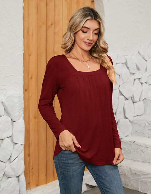 Load image into Gallery viewer, Square Neck Long Sleeve T-Shirt
