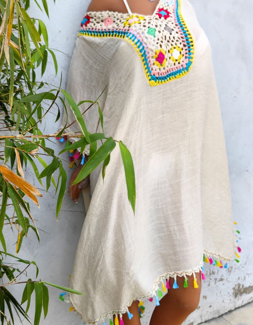 Load image into Gallery viewer, Tassel Detail Embroidery Dress
