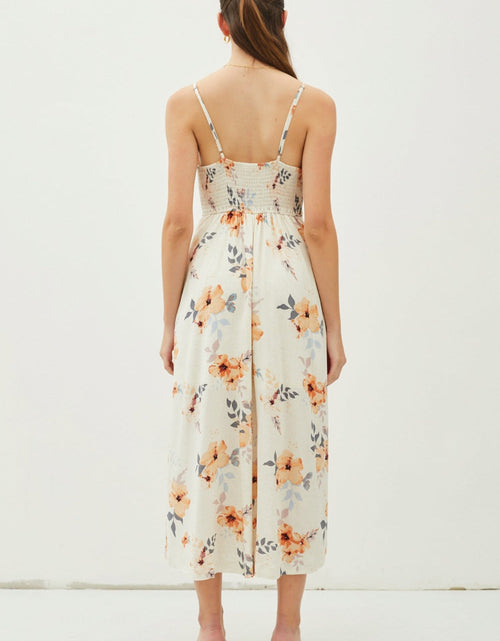 Load image into Gallery viewer, Be Cool Floral Button Down Cami Midi Dress
