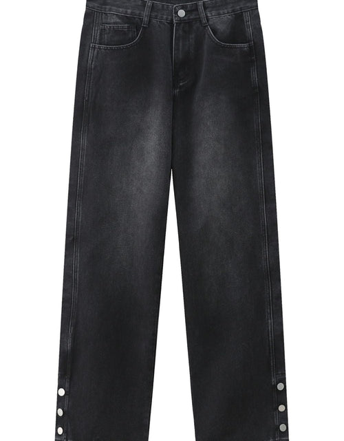 Load image into Gallery viewer, Side Slit Baggy Jeans with Pockets
