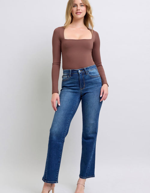 Load image into Gallery viewer, Judy Blue Full Size Side Seam Detail Straight Jeans with Pockets
