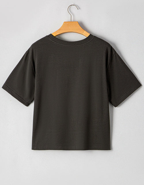 Load image into Gallery viewer, Bull Head Skull Round Neck Short Sleeve T Shirt
