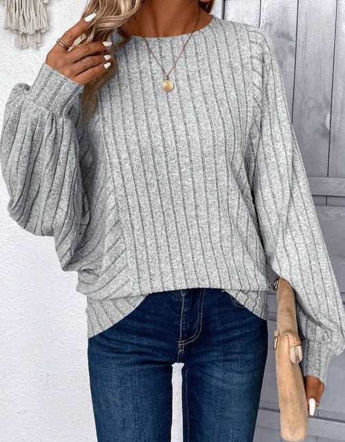 Load image into Gallery viewer, Plus Size Round Neck Batwing Sleeve T-Shirt
