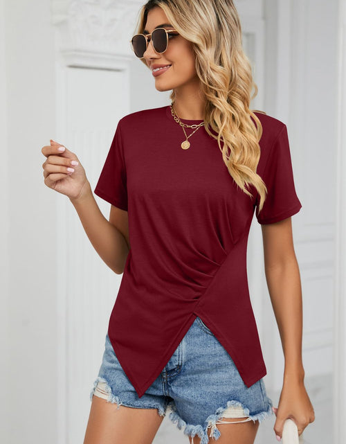 Load image into Gallery viewer, Ruched Hem Detail Crewneck T-Shirt
